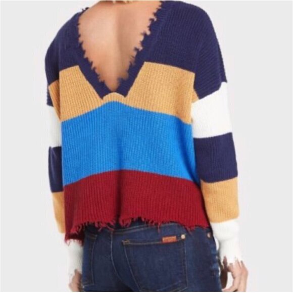 Fate College Ready Colorblock Fall Long Sleeve Sweater, Medium - Picture 1 of 14